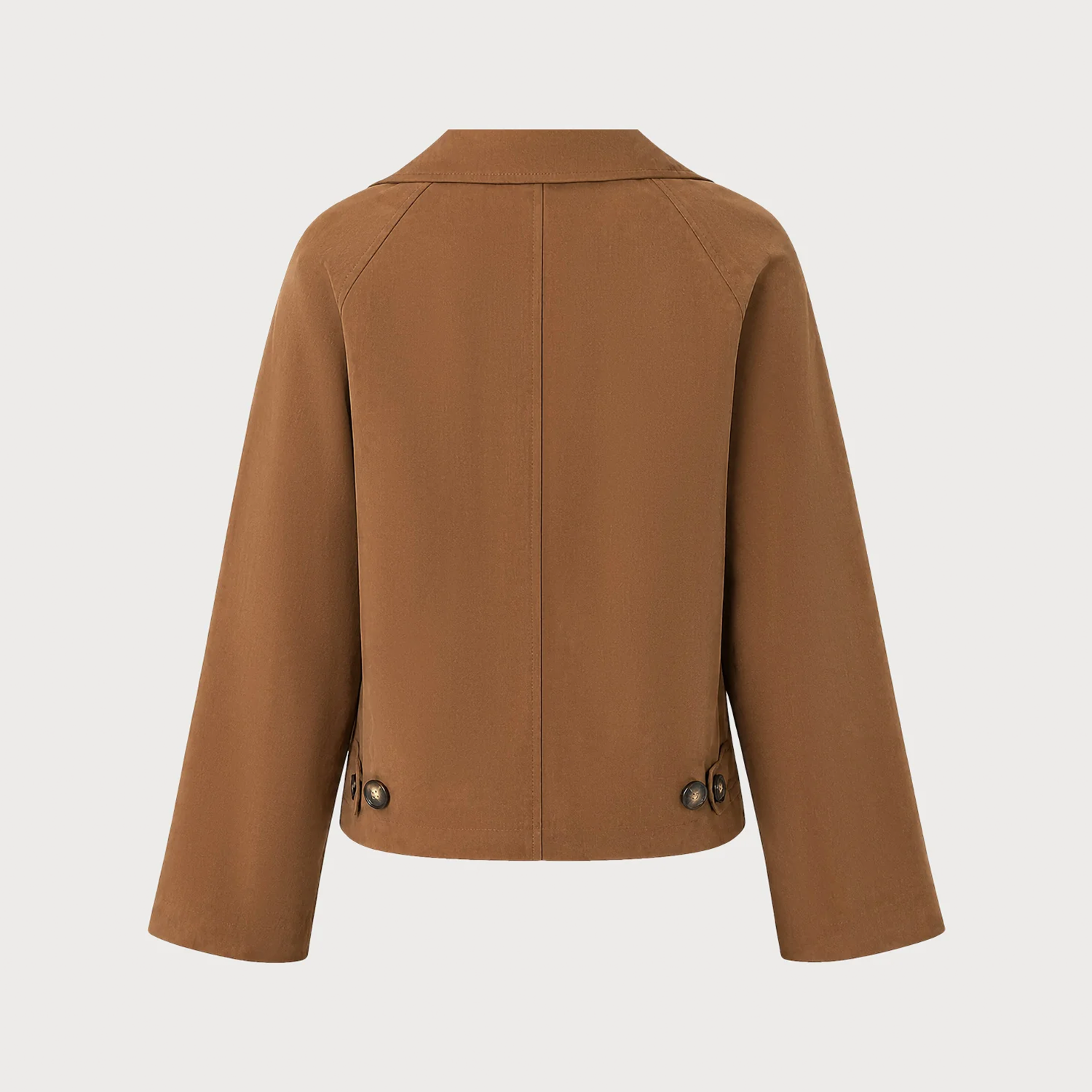 Brown Single Breasted Pocket Casual Collared Jacket